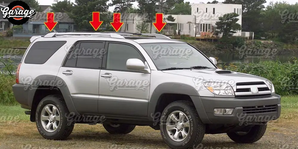 Боковые заглушки на рейлинги для Toyota 4runner 2003-2009 ABS пластик, 1 комплект/4 шт., украшение для автомобиля