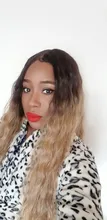 Peluca natural de cabello sintético para mujeres negras, pelo largo de onda de agua de 42 pulgadas, fibra de alta temperatura, Rubio, degradado, marrón