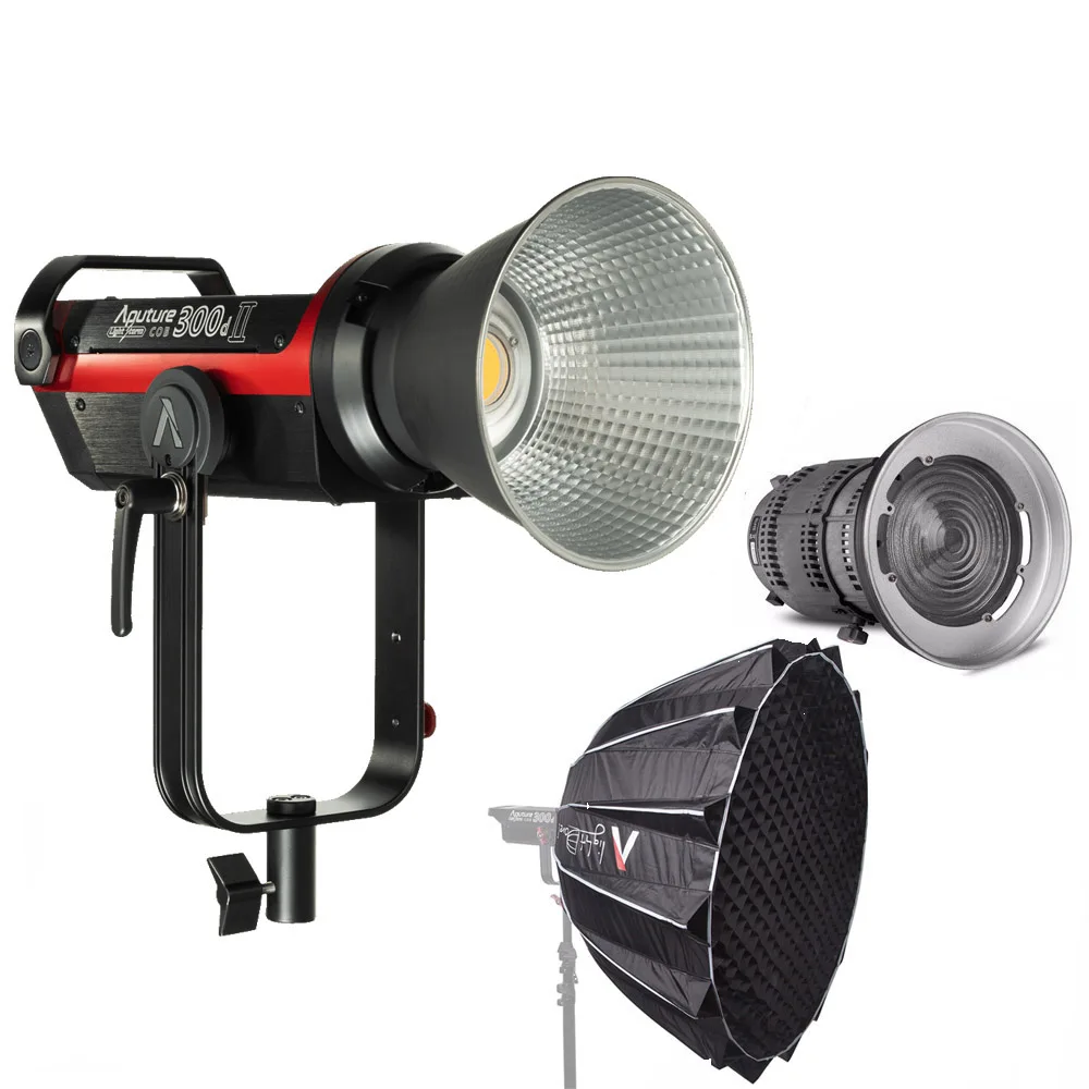  Aputure LS C300d 2 Mark II 300d II LED Video Camera Light COB Light + Fresnel mount 2x + Light Dome - 4000185308363