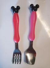 Qshare-vajilla para bebés, cuchara de postre para niños, tenedor cuchara de alimentación, aparatos para bebés, alimentación, cubiertos para niños