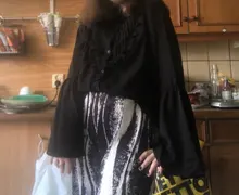 Tunic Tops Shirt Vonda White Blouses Long-Bell-Sleeve Vintage 5XL Blusas Work Sexy Casual