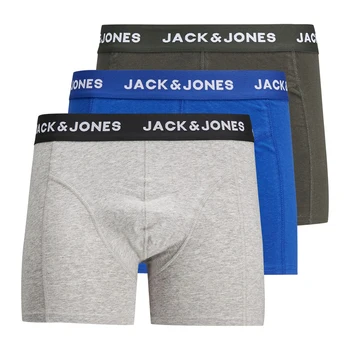 

Jack & Jones men's 3 Pack Boxer (1blue, 1black & 1gray) 95% cotton & 5% elastane