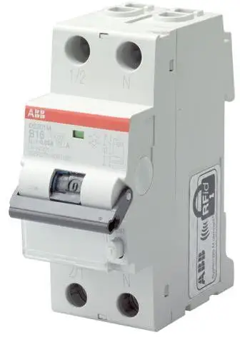 Автоматический выключатель дифференциального тока однополюсный+N 6А ABB DS201