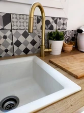 Quyanre níquel cromado sacar grifo de cocina grifo sola manija grifo mezclador H/C/cocina mezclador de agua pausa grifo de cocina