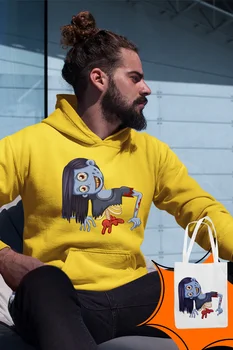 

Angemiel Wear Dead Girl Yellow Men 'S Hooded Sweatshirt Bags Kombin