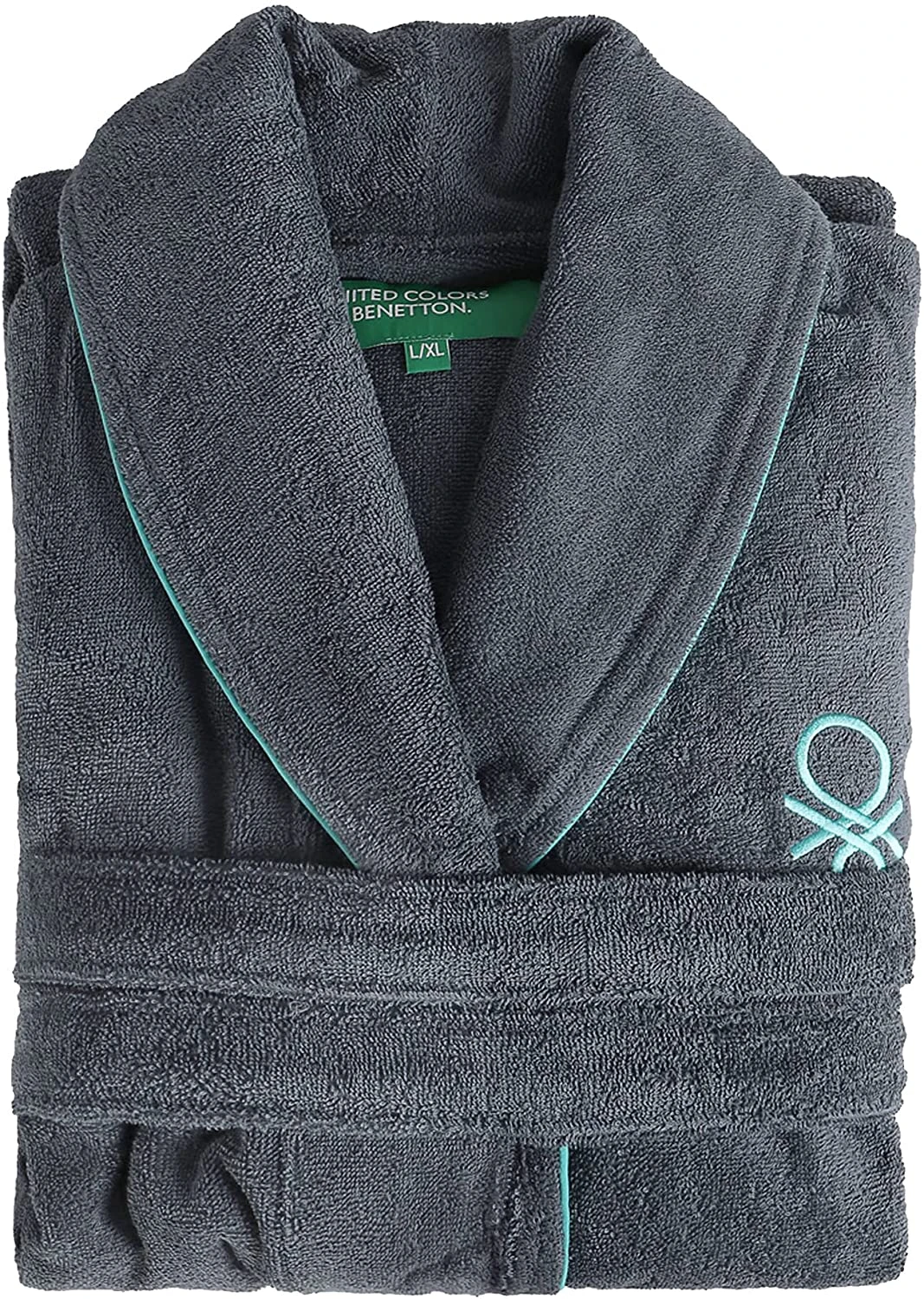 kogel aangenaam Mondwater Verenigde Kleuren Van Benetton, worden 0238 Katoen Badjas Voor Vrouwen En  Mannen Met Vetersluiting Donker Grijs En Blauw Kleur, maat  L/Xl|Badhanddoek| - AliExpress