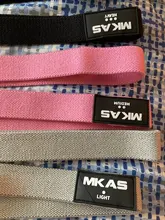 MKAS-Bandas de resistencia largas para Fitness, conjunto de tela de entrenamiento para ejercicio, bandas elásticas para glúteos, asistencia para mujer, 3 piezas