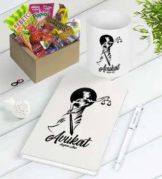 

Personalized Attorney Nostalgic Lezzetler Notebook Pen Mug Gift Seti-15