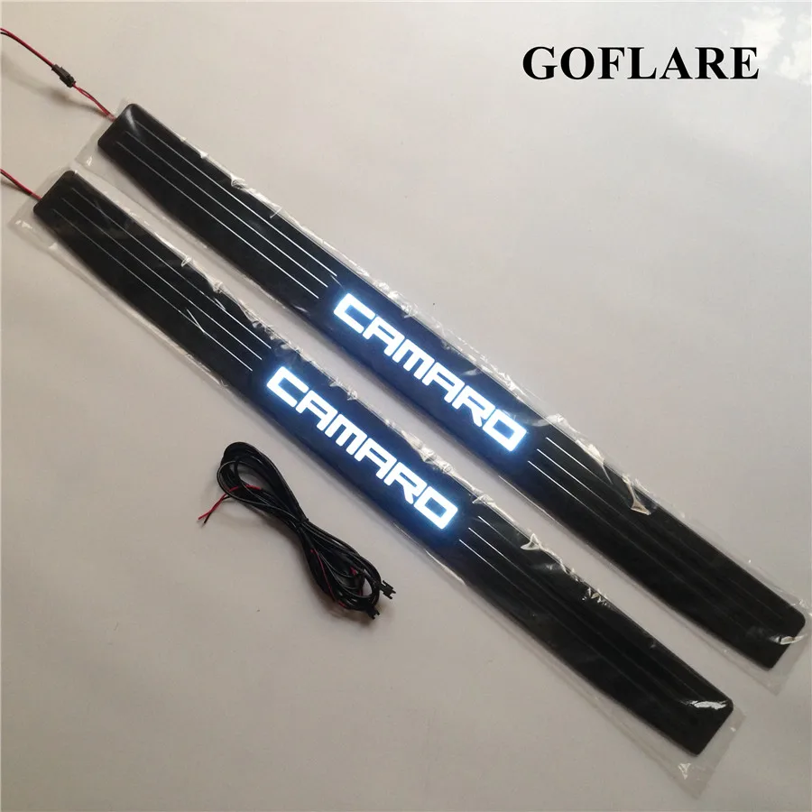white light 4 piece Автомобильный Стайлинг для Chevy Chevrolet Camaro LS аксессуары 2010 Светодиодные Автомобильные пороги с подсветкой пороги - Цвет: white light 4 piece