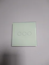 Wall-Lamp Light-Switch Glass-Panel Crystal 1gang Single-Control UBARO White Standard