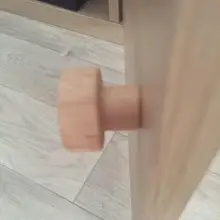 Wooden Cabinet Wardrobe-Knobs Drawer-Handle Furniture Hardware Round Natural for 8/12pcs