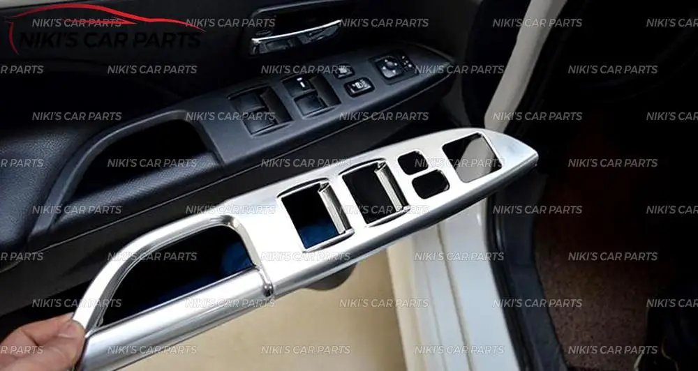 Накладки на блок управления окнами для Mitsubishi ASX/Outlander Sport 2013- ABS пластик 1 комплект/4 шт. молдинг украшения автомобиля