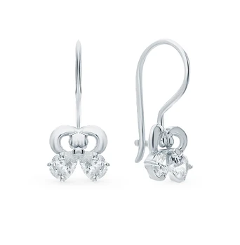 

Silver earrings with cubic zirconia sunlight sample 925 test