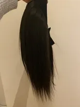 Peluca con diadema recta para mujer Peluca de cabello humano, 180% de densidad, cabello liso malasio, peluca completa hecha a máquina para mujeres negras