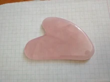 Natural Jade Gua Sha tablero raspador masaje de cuarzo rosa Jade Guasha piedra Chin cuello de la cara de arrugas removedor de belleza