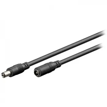 

Cable alimentacion DC hembra-macho 5.5 x 2.1 mm 10 M Negro