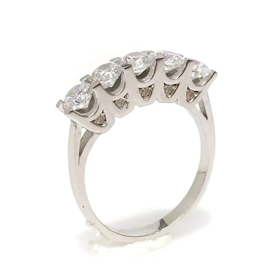 

Tiny Simple Polite White 8 Carat Gold 5 Dibs Wedding Ring Ring