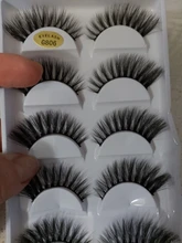 Pestañas postizas 3D de visón gruesas, 5 pares, maquillaje, pestañas llamativas, volumen Natural, suaves, g800