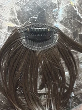 LVHAN-flequillo de aire puro, extensión de cabello sintético, Natural, negro, marrón claro, marrón oscuro, negro, fibra de alta temperatura