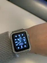 Funda protectora de parachoques de diamante para Apple, funda para reloj de la serie 6 SE 54321 38MM 42MM para Iwatch 40mm 44mm, accesorios de pulsera de reloj