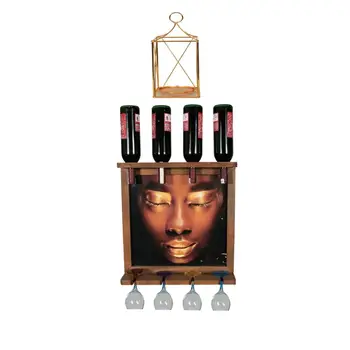 

Gold Metal Candle Holder Candlestick Wall art murals wall mounted wine whiskey beer bottle rack holder Bar wine rack Wall decor