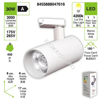 

LED FOCO CARRIL BLANCO 30W 4000K NEUTRA