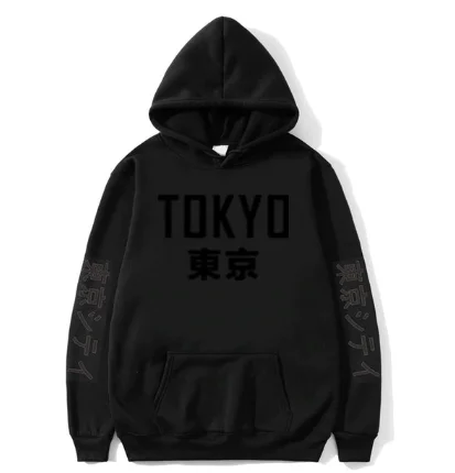 SIL025 Women's Thin Hoodies Tokyo City Printing a001 Pullover Sweatshirt Spring And Autumn Hip Hop Streetwear | Женская одежда