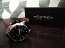 Reloj mecánico automático de negocios para hombre, con correa de cuero maestro de tiempo, esfera blanca, calendario, fecha, clásico