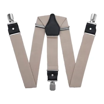 

Suspenders for trousers wide (3.5 cm, 3 clips, beige) 17-56399