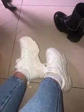 Zapatillas gruesas vulcanizadas informales para mujer, zapatillas de plataforma alta con cordones, color negro, 2020