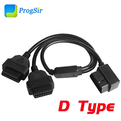 Универсальный 16 Pin OBD2 Удлинительный кабель для диагностический прибор - Цвет: D Type