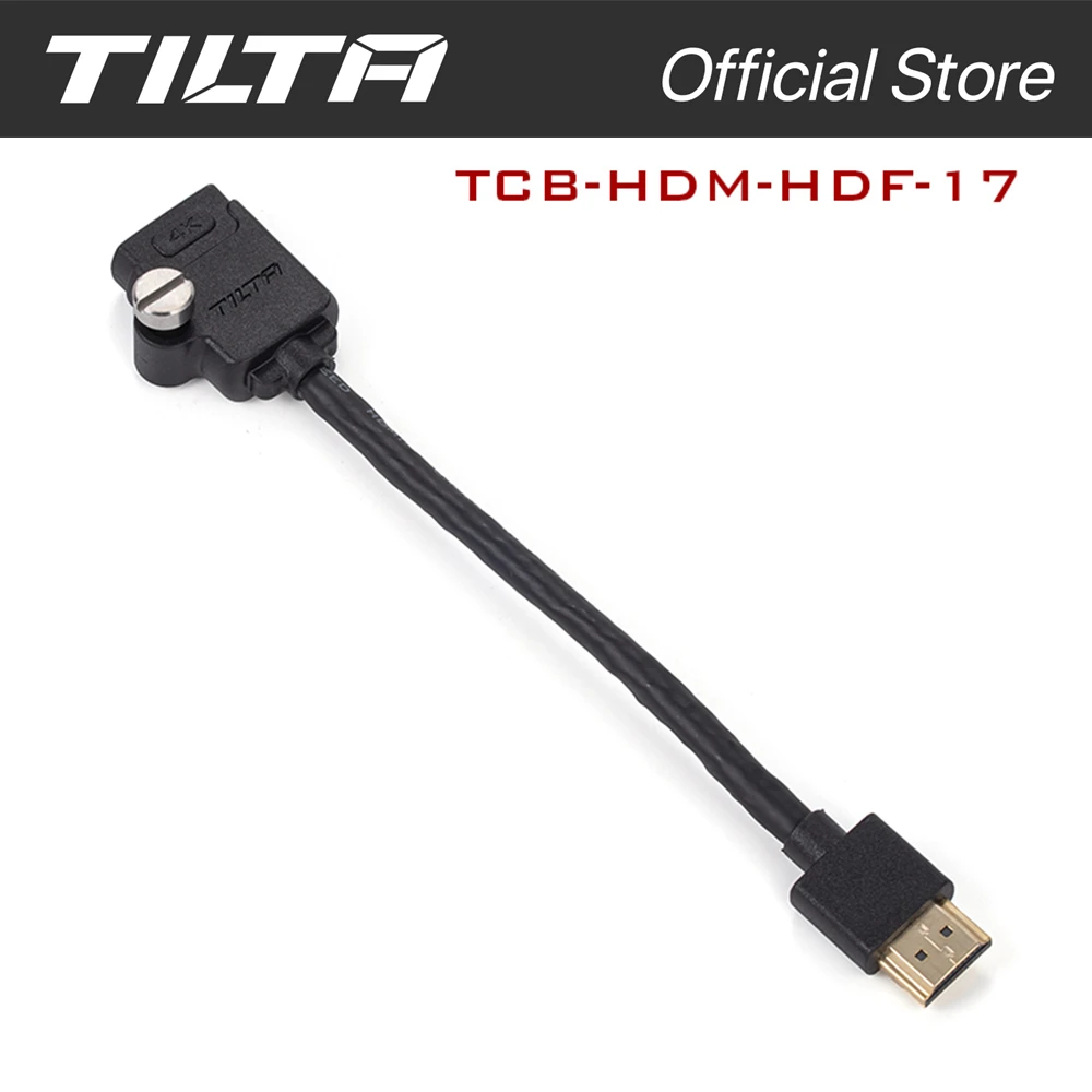 tilta hdmi macho para hdmi cabo fêmea com qualquer cabo hdmi padrão gaiola câmera tiltaing