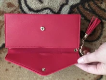 Cartera de piel sintética para mujer, monedero cartera borla, tarjetero, bolso de mano tipo monedero