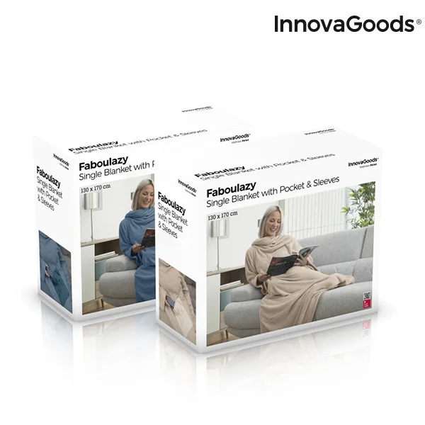 Одеяло с одним рукавом и центральным карманом Faboulazy InnovaGoods