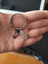 LLavero de acero inoxidable con grabado personalizado para niños y niñas, joyería con nombre, fecha, familia