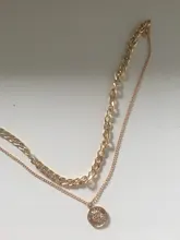 Choker Necklace Jewelry Coin-Chain Gold Silver-Color Vintage Multi-Layer Fashion Women
