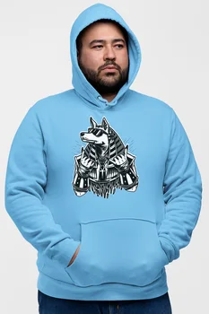 

Angemiel Wear Egyptian Rakundog Fravun Blue Men 'S Hooded Sweatshirt