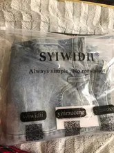 Irregular-Jeans Denim Pants Vintage Streetwear Syiwidii High-Waist Women Fashion-Spring