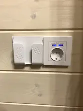 Herepow 2020 toma de corriente de pared teléfono blanco toma con conexión a tierra 16A EU estándar toma de corriente eléctrica con cargador USB de doble puerto 2100mA