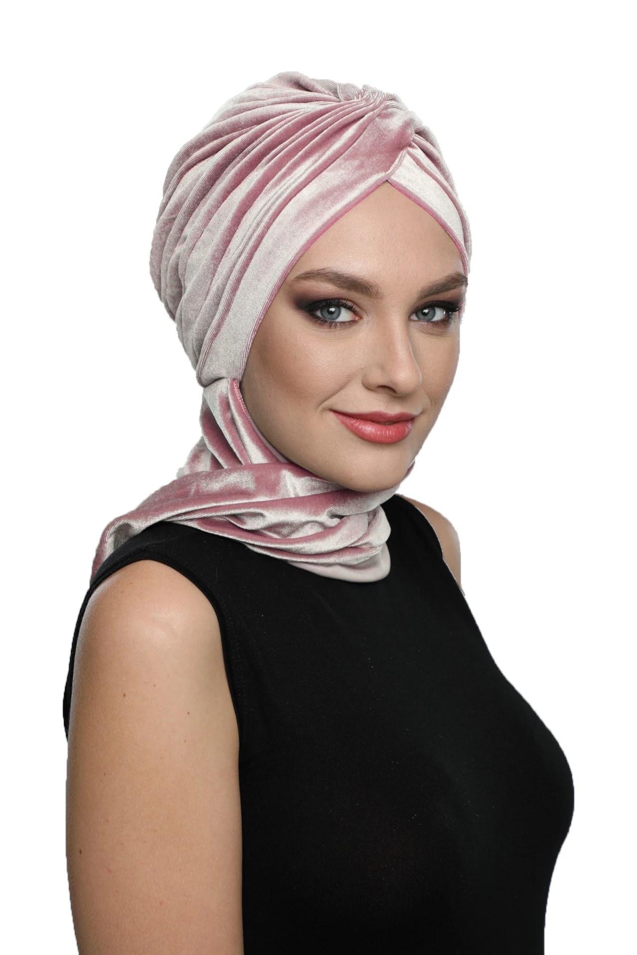 2024 New Fashion Velvet Cross With Shawl Ready Turban Hijab Bonnet Scarf Cancer Cap Special Women Product Beret Muslim