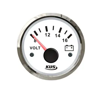 

Voltmeter analog 8-16 V, white dial, stainless bezel, D. 52mm ky13100