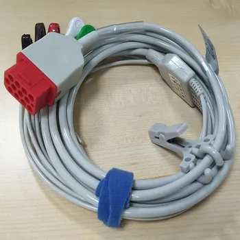 

Compatible BIONET Bm5 ECG cable 5 leads AHA Snap 12pin