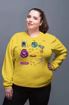 

Angemiel Wear Space And Prints Yellow Women Sweatshirts