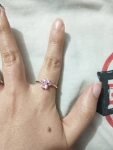 Anillos de Compromiso con diseño de Pata de Gato para mujer, anillos elegantes de circonia cúbica rosa para mujer, joyería de boda para mujer