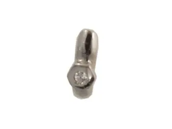 

Pendant white gold with barroom and exagono concirconita