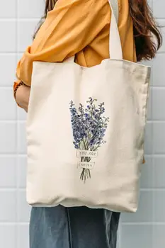

Women's Canvas Tote Bags Korean Students Shoulder Cotton Cloth Shopping Bag Eco Foldable Shopper Bag Female Handbag for Girls