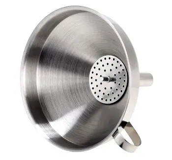 

Stainless steel funnel diameter 11 cm, 13 cm, 15 cm with handle