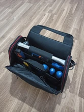 WORKPRO-Bolsa de herramientas de alta resistencia para hombe, organizador de utensilios de 14/15/16 pulgadas de gran capacidad, multibolsa, bandolera