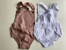 Body de verano para recién nacido, mono de botón a rayas, informal, sin mangas, con espalda descubierta, ropa sólida, 11 colores