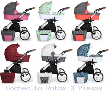 

Rotax 3 pieces-Stroller, chassis White, carrycot, chair de ride, babasling FOR CAR